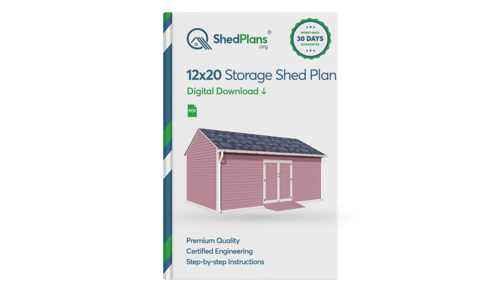 12x20 gable storage shed-plans product