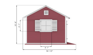 12x20 garden shed side preview