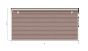 12x20 lean to garden shed back side preview