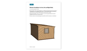 12x20 lean to garden shed window installation