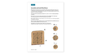12x20 lean to storage shed door assembly