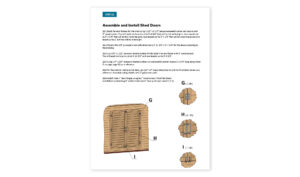 12x24 gable garden shed doors assembly