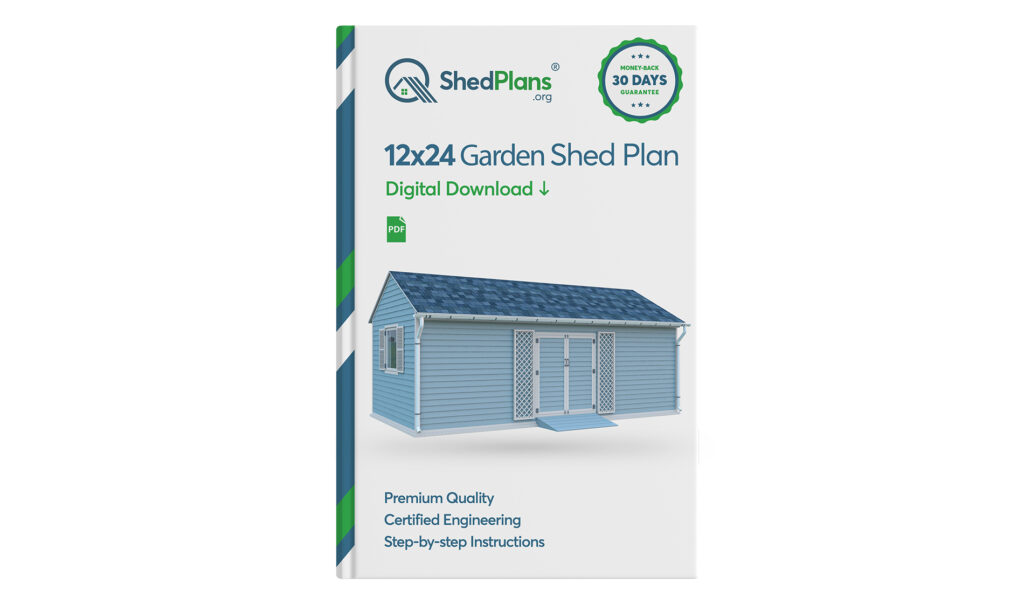 12x24 gable garden shed plans product