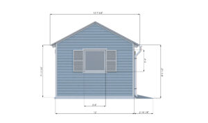 12x24 gable garden shed right side preview