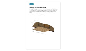 12x24 gable storage shed door ramp