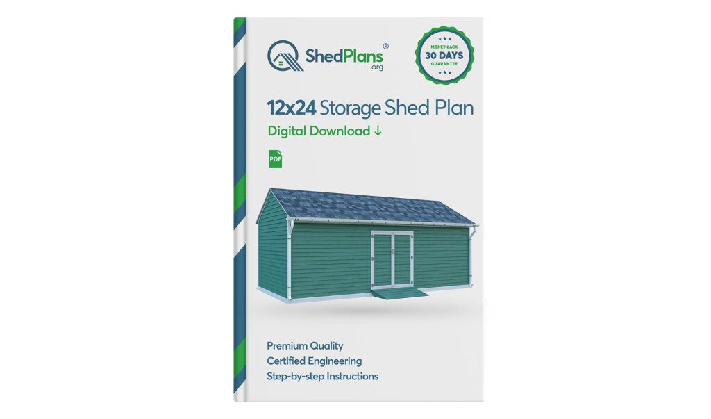 12x24 gable storage shed plans product