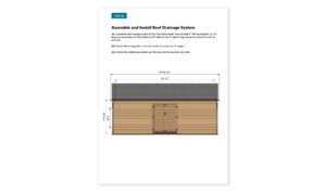 12x24 gable storage shed roof drainage system