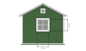 12x24 garage shed back side preview