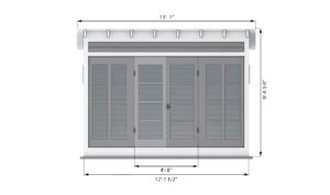 12x6 garden shed front side preview