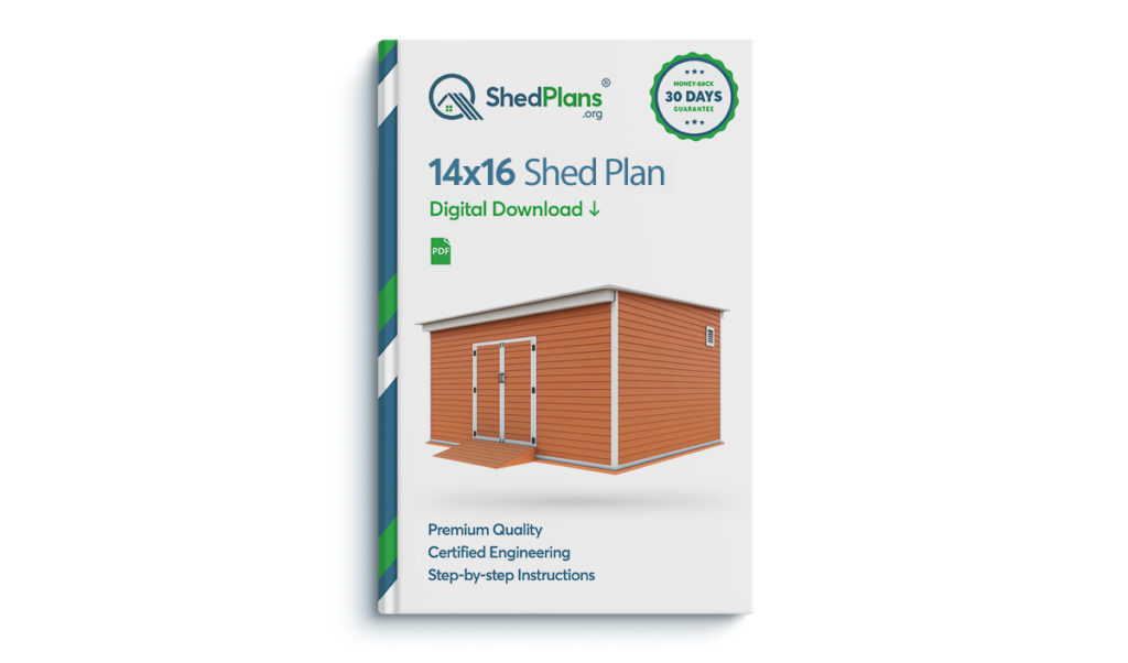 14x16 storage shed plan