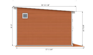 14x16 storage shed side preview