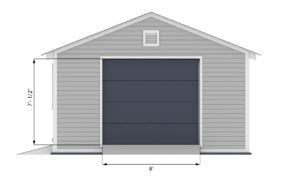 16x20 garage shed front side preview