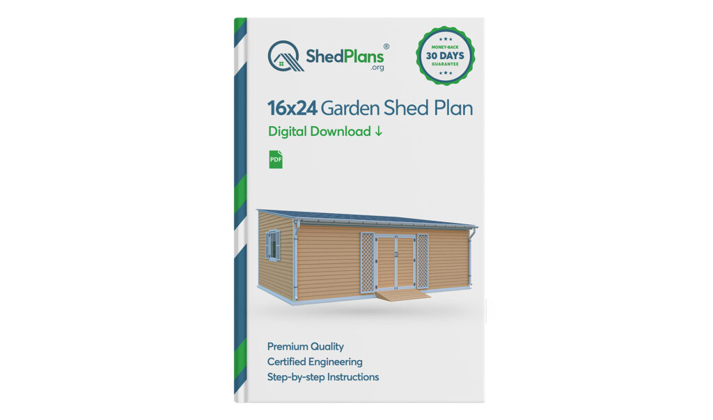 16x24 lean to garden shed plans product