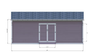 16x24 lean to storage shed front side preview