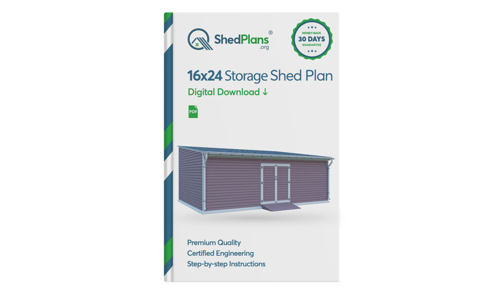 16x24 lean to storage shed plans product