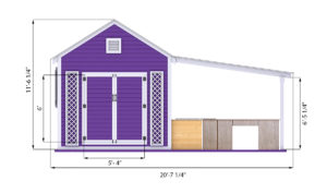 20x10 Garden shed front side preview