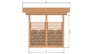 3x6 firewood shed back side preview