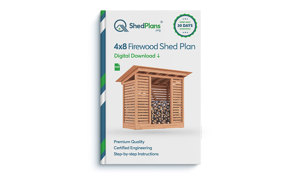 4x8 firewood shed product box