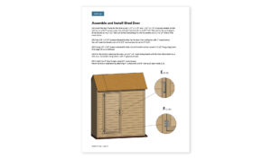 4x8 gable storage shed door installation