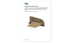 4x8 gable storage shed door ramp assembly