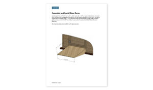 4x8 gable storage shed door ramp assembly1