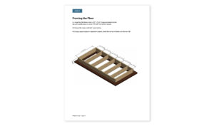 4x8 gable storage shed floor framing