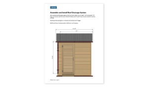 4x8 gable storage shed roof drainage system