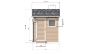 4x8 gable storage shed with window front side preview