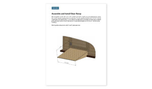 4x8 storage shed door ramp assembly