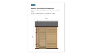 4x8 storage shed roof drainage system