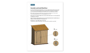 4x8 storage shed door installation