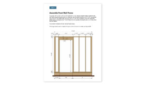 4x8 storage shed front wall framing