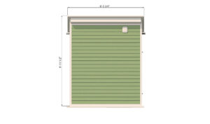 4x8 storage shed back side preview