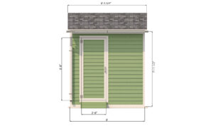 4x8 storage shed front-side preview