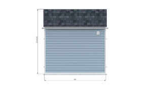 6x10 gable garden shed back side preview