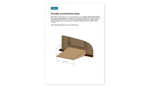 6x10 gable garden shed door ramp assembly