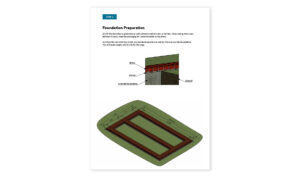 6x10 gable garden shed foundation preparation
