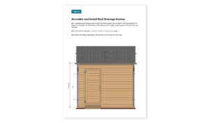 6x10 gable storage shed roof drainage system