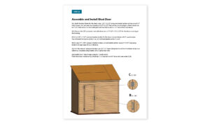 6x10 lean to storage shed door assembly