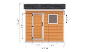 6x10 storage shed front side preview