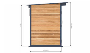 6x8 storage shed left side preview