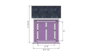 6x8 storage shed front preview