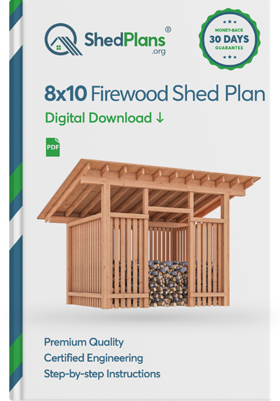 8x10 firewood shed product