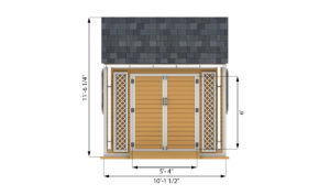 8x10 garden shed front side preview