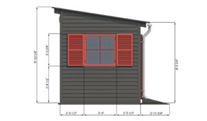 8x10 garden shed right side preview