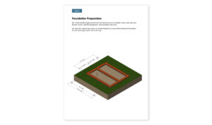 8x10 office shed foundation