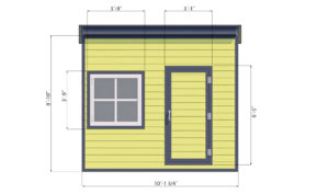 8x10 office shed front side preview
