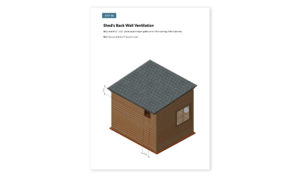 8x10 office shed ventilation assembly