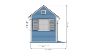 8x12 garden shed side preview