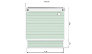 8x12 office shed right side preview